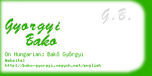 gyorgyi bako business card